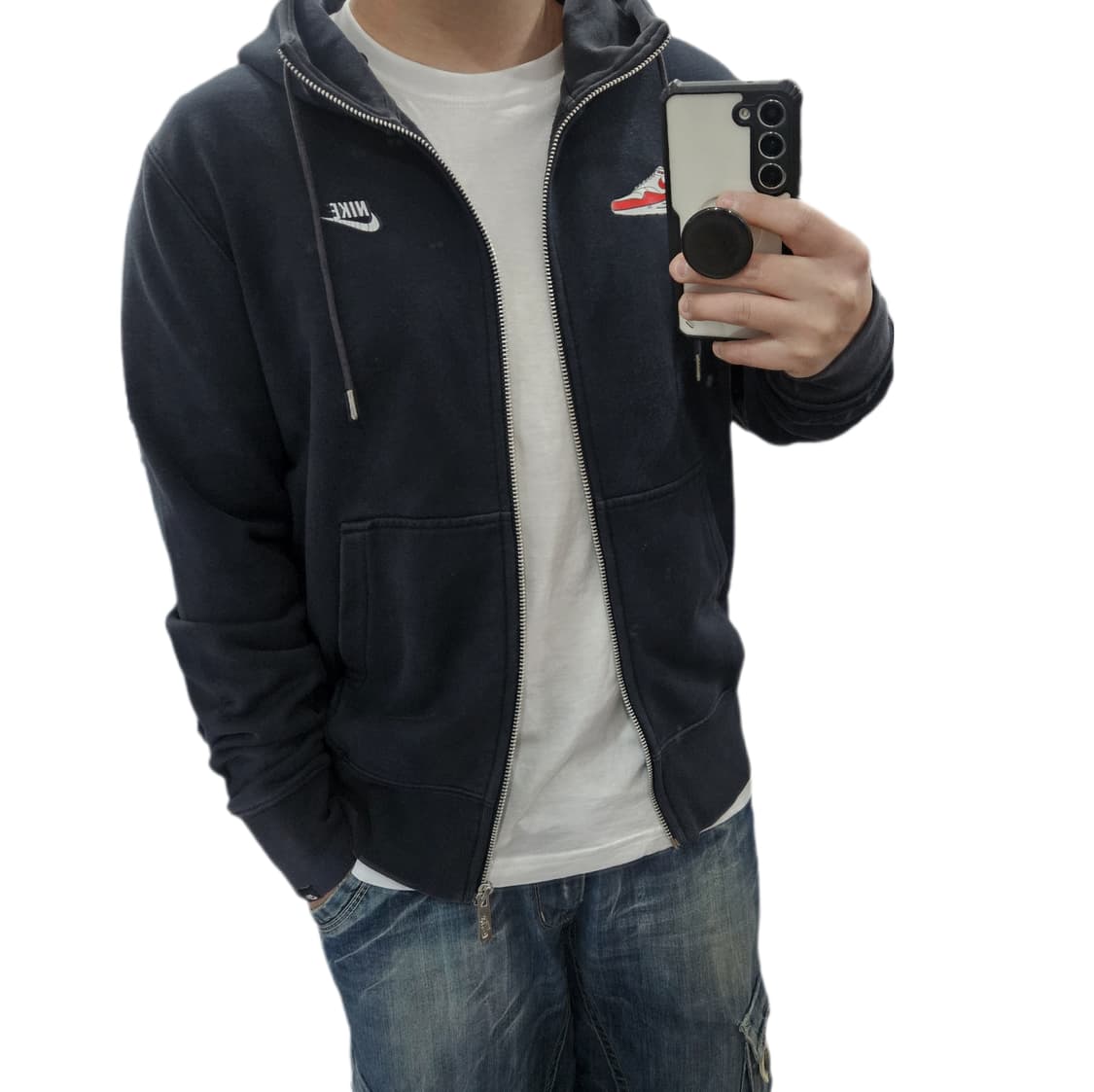 M 95) 나이키 에어맥스 백프린팅 후드집업 상품이미지2