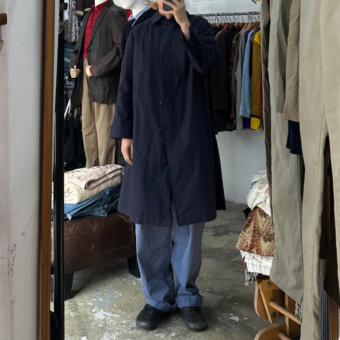 (착용컷) 70's USAF 레인 코트 (여성용 18L) 상품이미지10