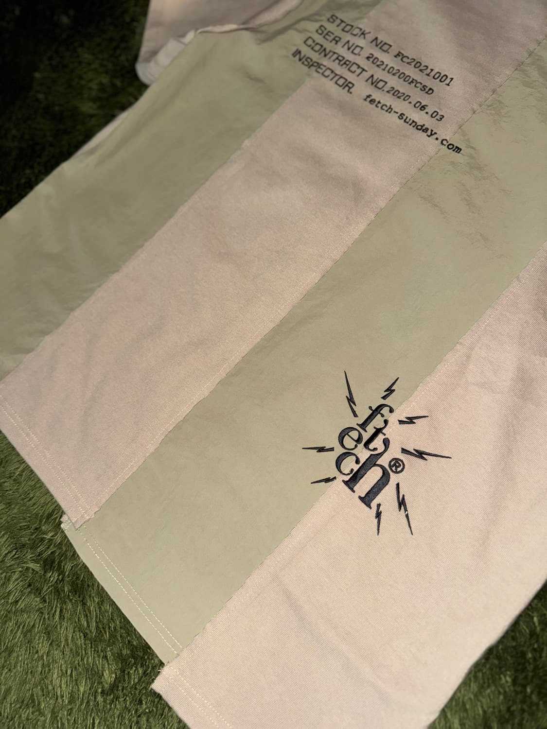 [XL] FETCH 페치 선데이 패널 엠브로이더리 로고 티셔츠 베이지 상품이미지10