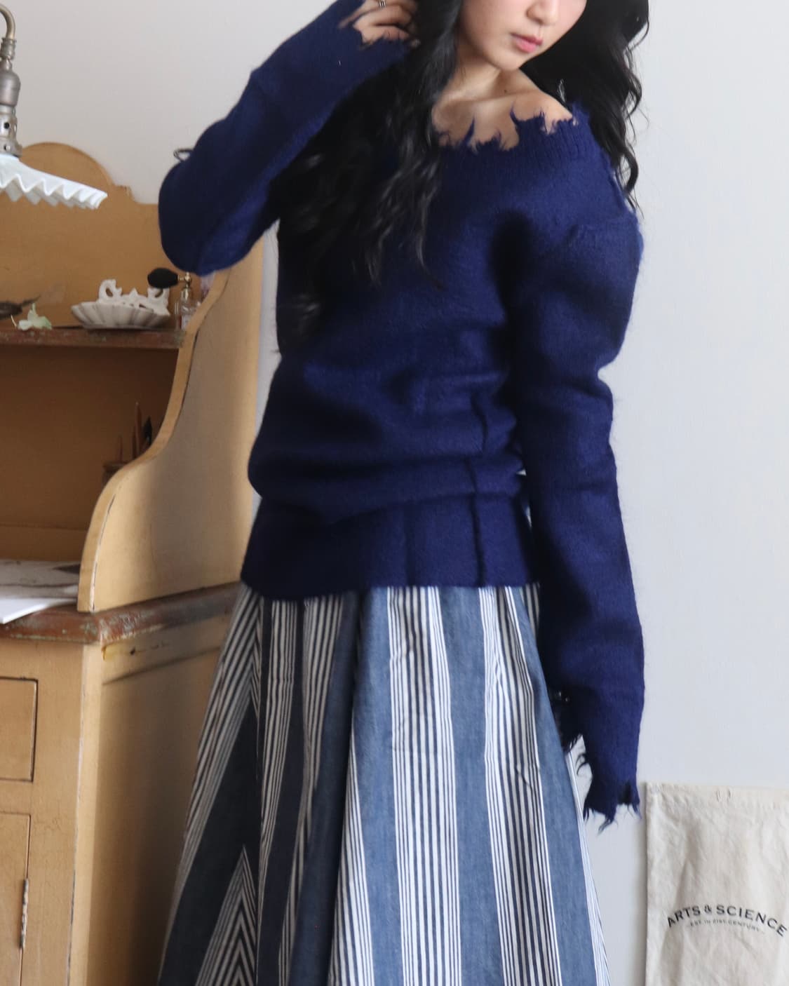 [Perverze] Wool & Mohair Damage Knit 상품이미지3