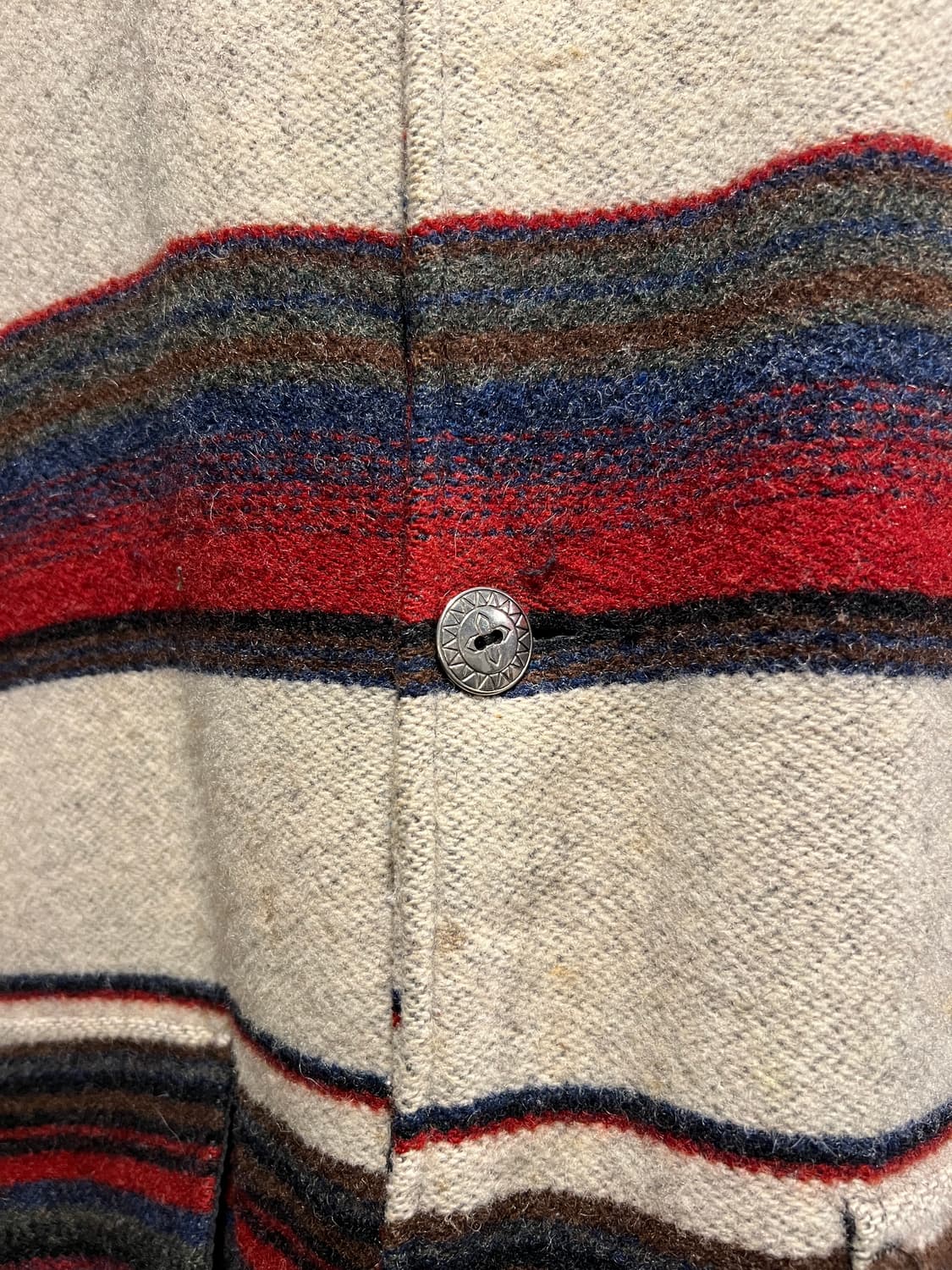 [L]90's 울리치 Made in USA 나바호 스트라이프 울 코트 상품이미지3