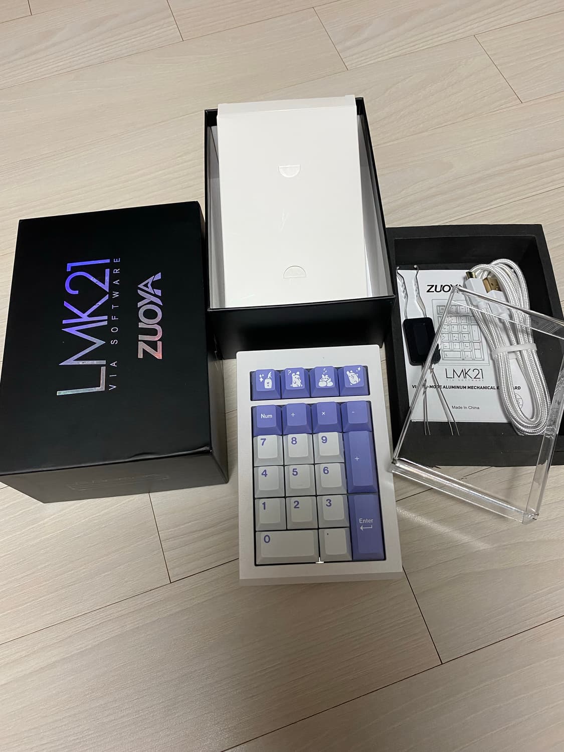 풀박스)LMK21 넘버패드+축+키캡+아크릴덮개 상품이미지1