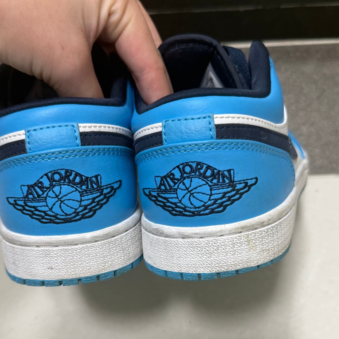 나이키 조던1 로우 다크 파우더 블루 상품이미지4