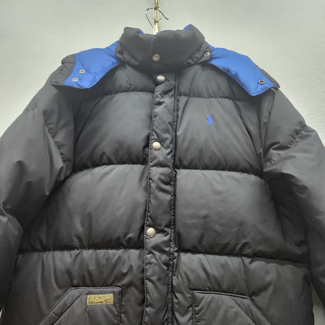 폴로랄프로렌 로고 다운 후드패딩  M 상품이미지2