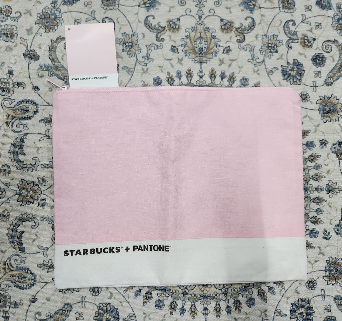 (새상품) 스타벅스+팬톤 콜라보 파우치 핑크 상품이미지1