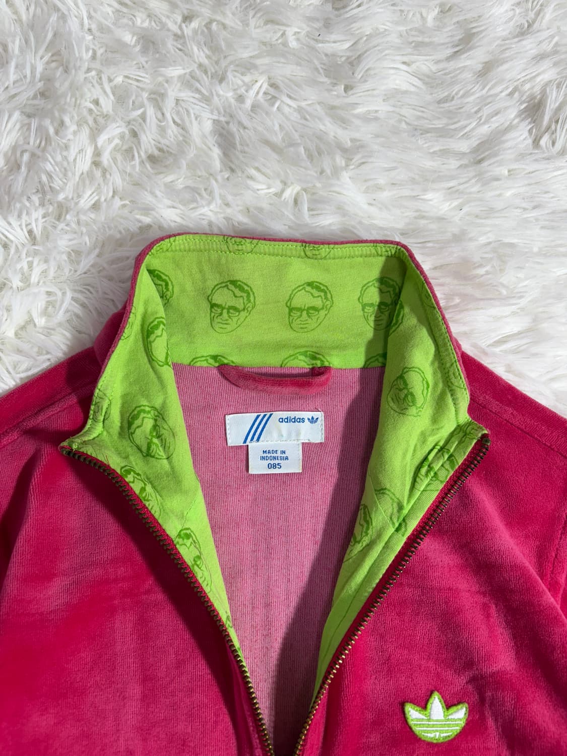 아디다스 핫핑크 벨벳 딱붙핏 트랙탑  상품이미지9