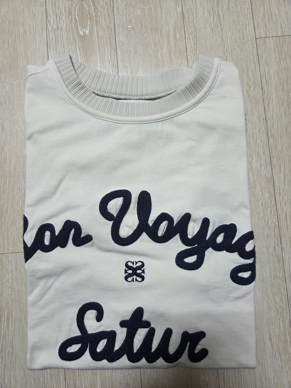 세터 로고 자수 보야지 반팔 티셔츠 리조트 아이보리 상품이미지1