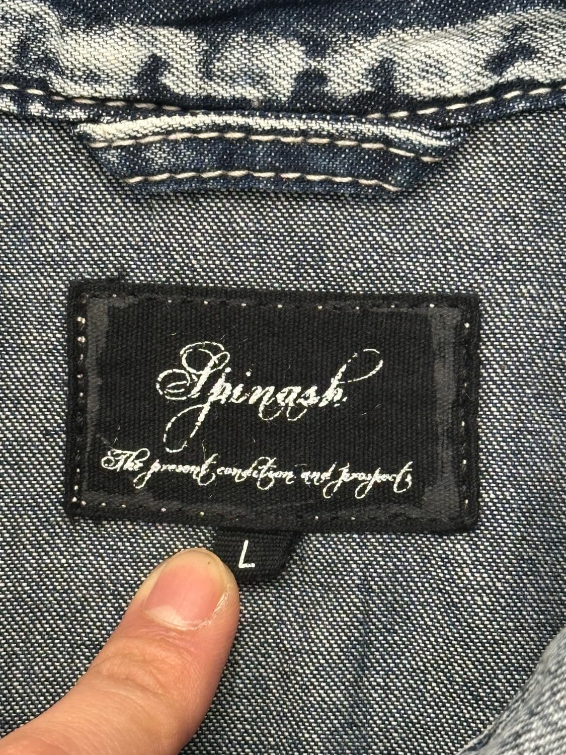 L)Japanese vintage 워싱 반팔 데님 셔츠 자켓 상품이미지5