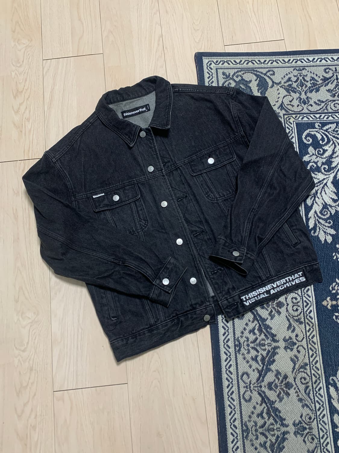 Thisisneverthat 흑청 데님 자켓 L 상품이미지1