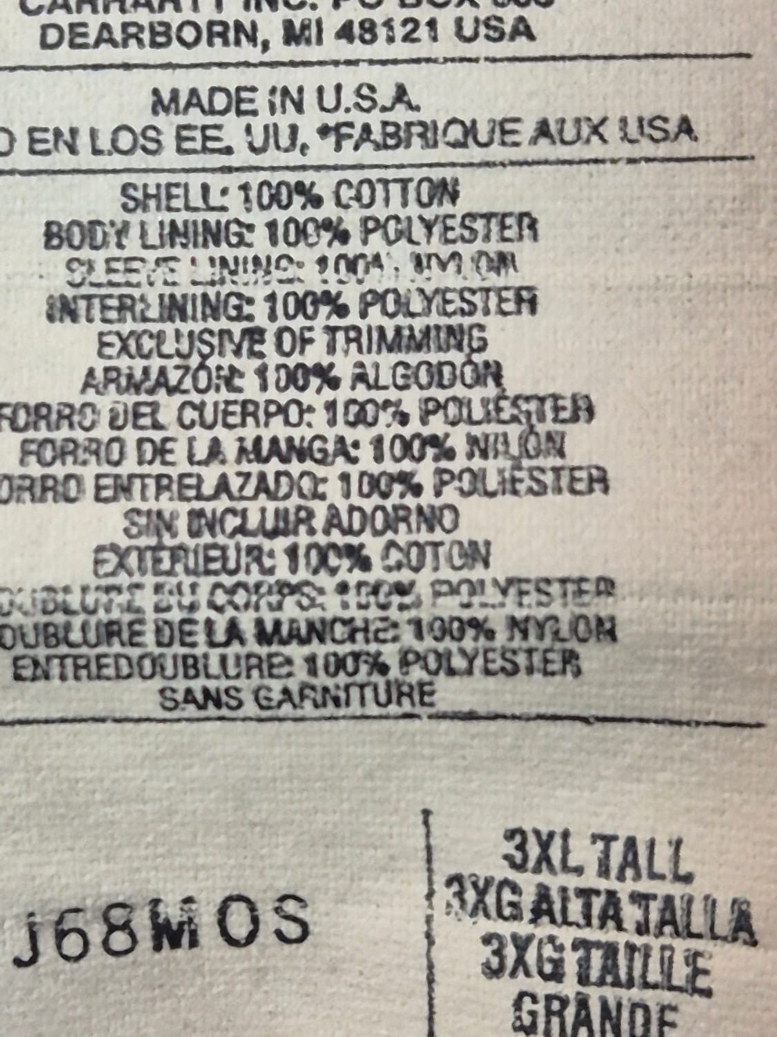 칼하드 덕 액티브 자켓 j87 mos 3XL 상품이미지2