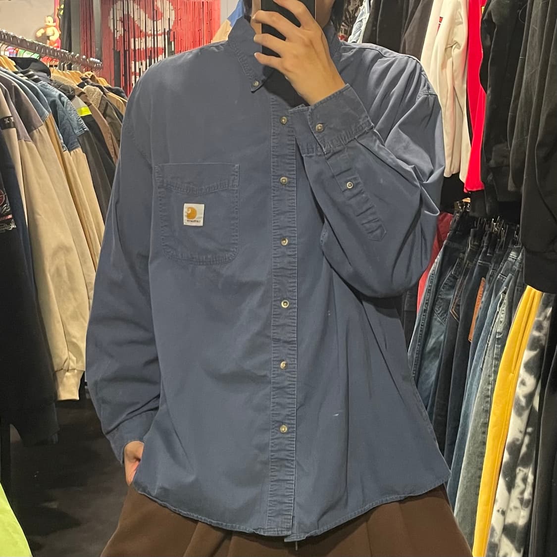 [IM] carhartt 칼하트 다크블루 긴팔셔츠 상품이미지2