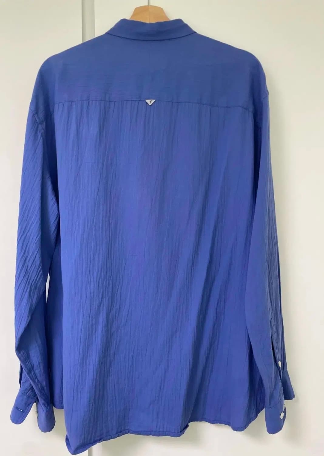 [3,L] 이얼즈어고 헴프 코튼 워시드 포이카 셔츠 블루 상품이미지4