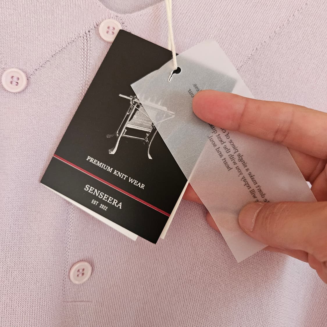 (새상품)센스에라(Senseera) 텐셀(Tencel) 반팔 니트 L 상품이미지8