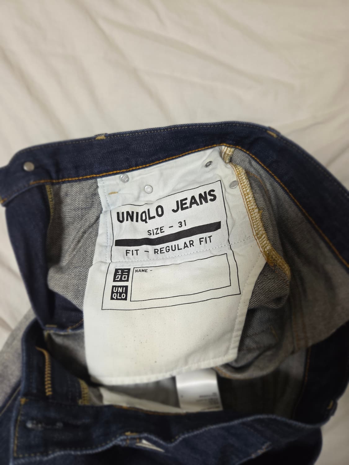 유니클로 레귤러핏 셀비지 데님 31 상품이미지5