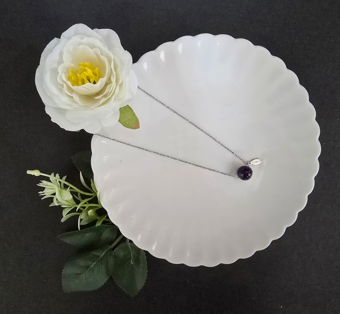 써지컬스틸 원석목걸이_자수정 상품이미지4