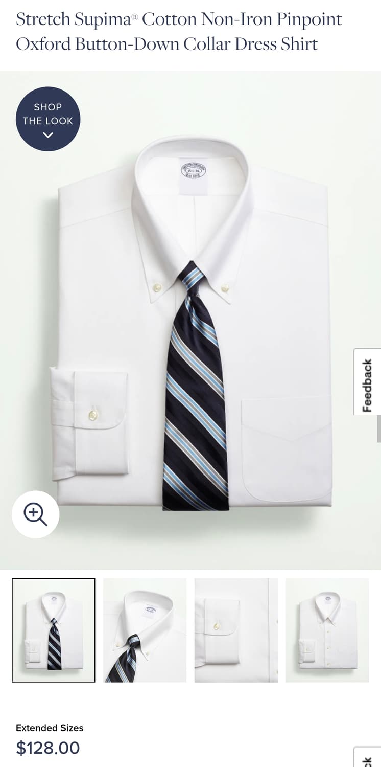 브룩스브라더스 수피마 논아이론 옥스포드 셔츠 16-34 상품이미지1
