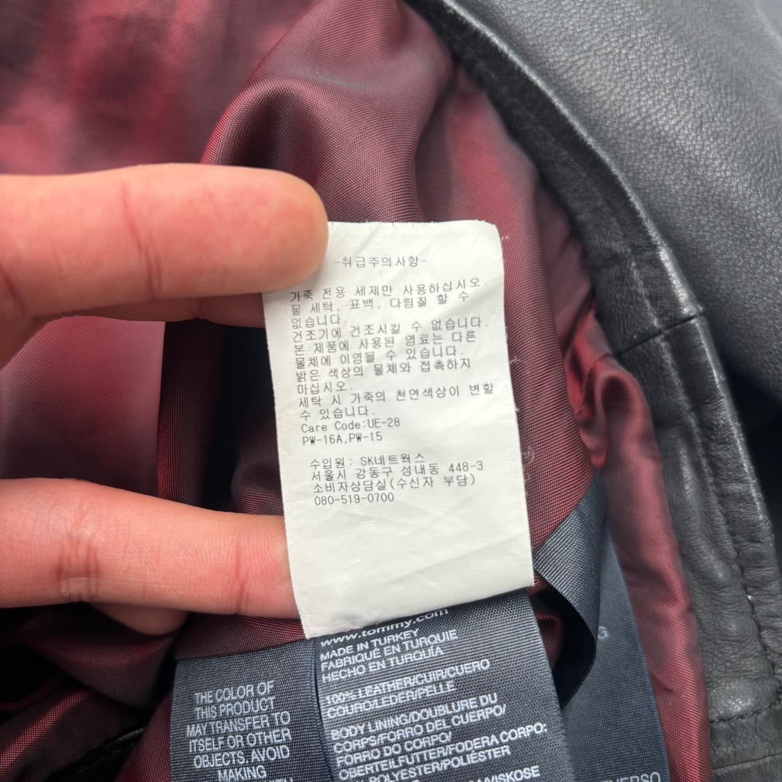 타미 힐피거 램스킨 블랙 레더 자켓 L 상품이미지10