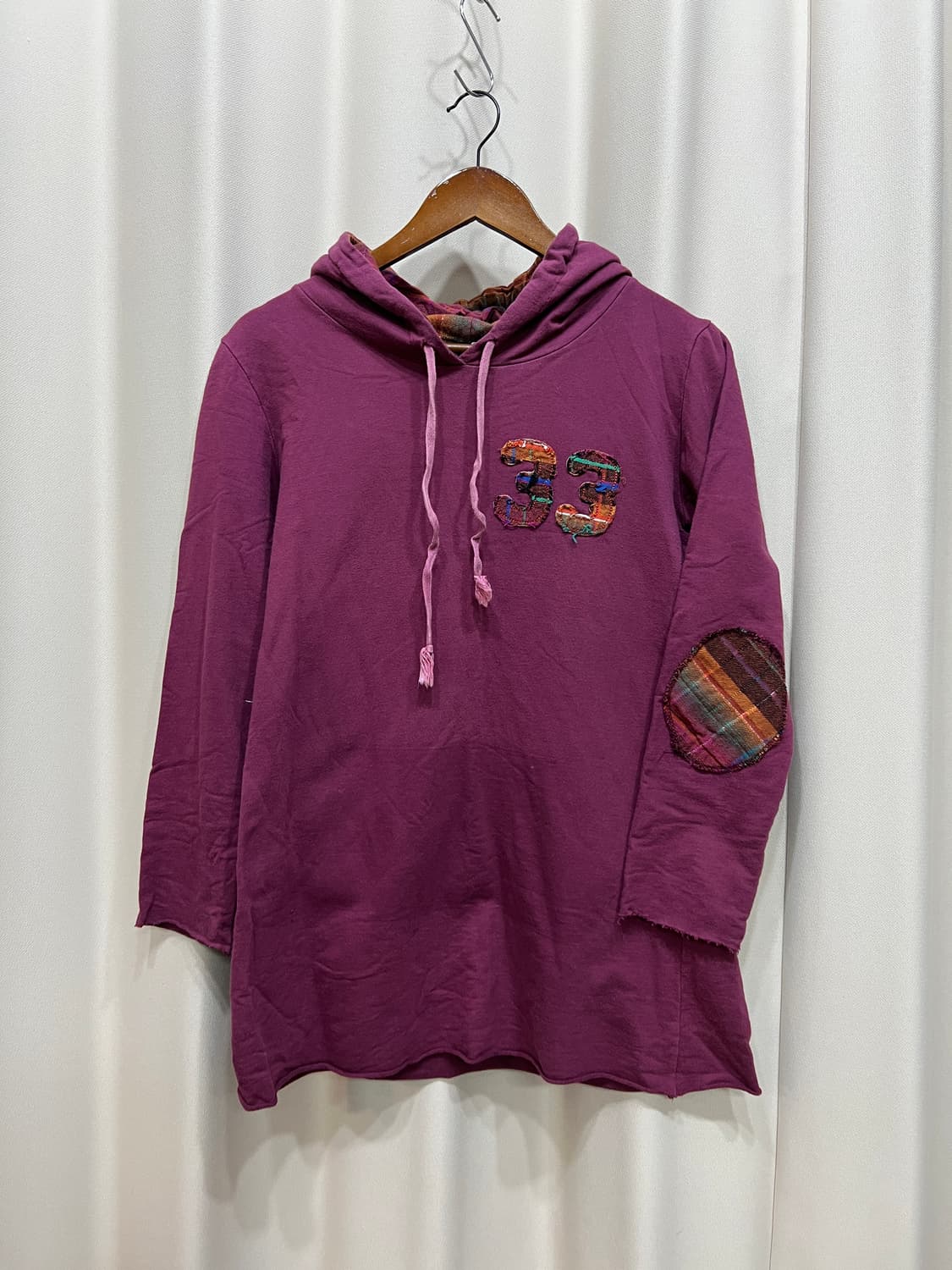 빈티지 여성 엘보패치 후드티  상품이미지3