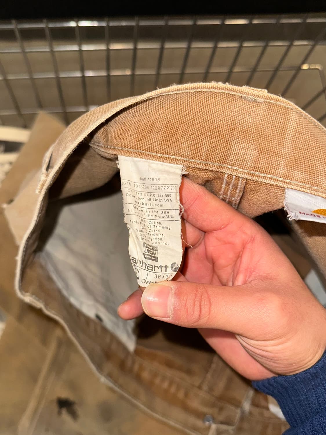 90’s Carhartt canvas double knee pants  상품이미지10