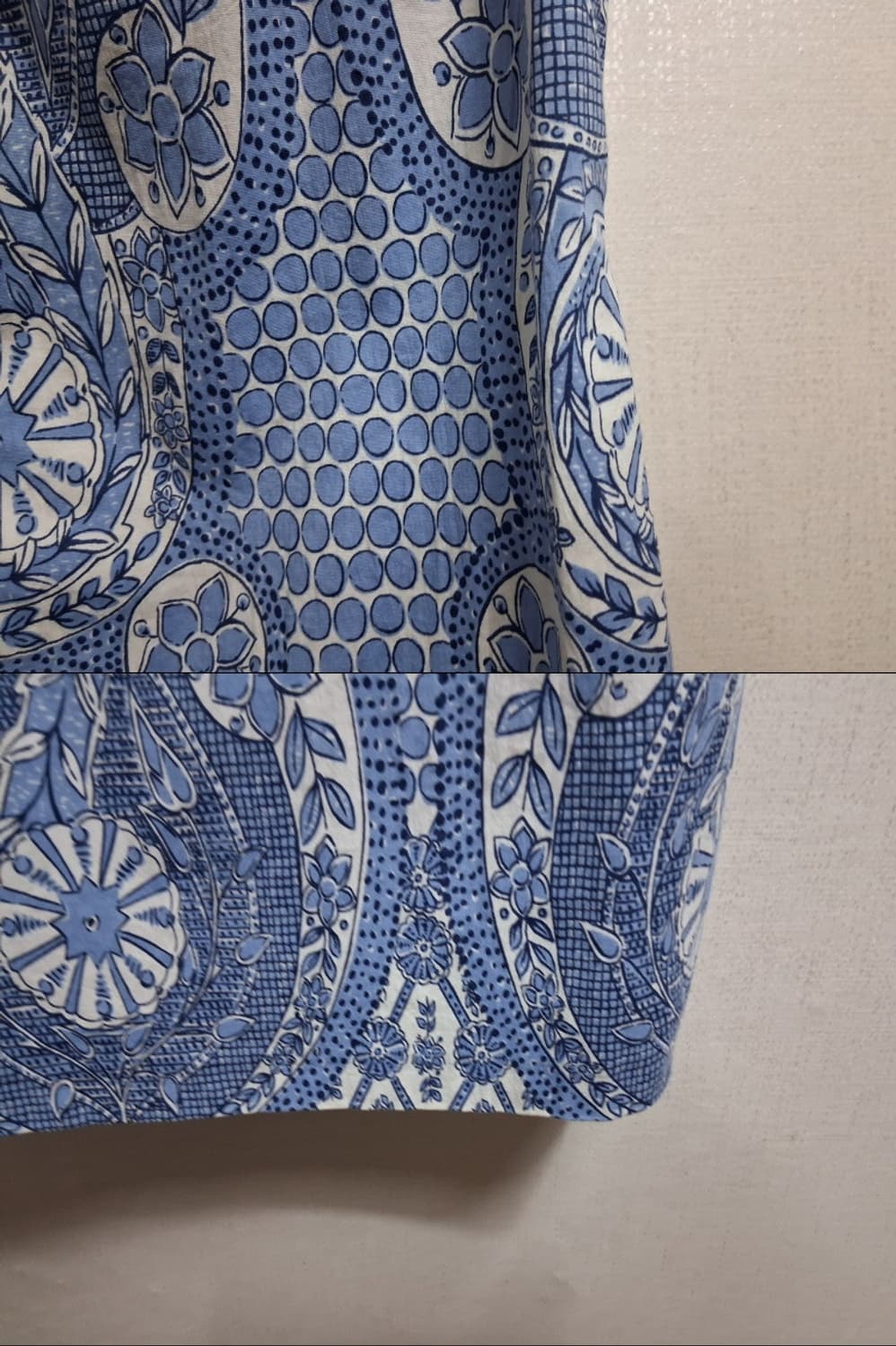 일본빈티지 Derhy 비즈보석 라운드넥 블루 민소매원피스 미디55
 상품이미지6