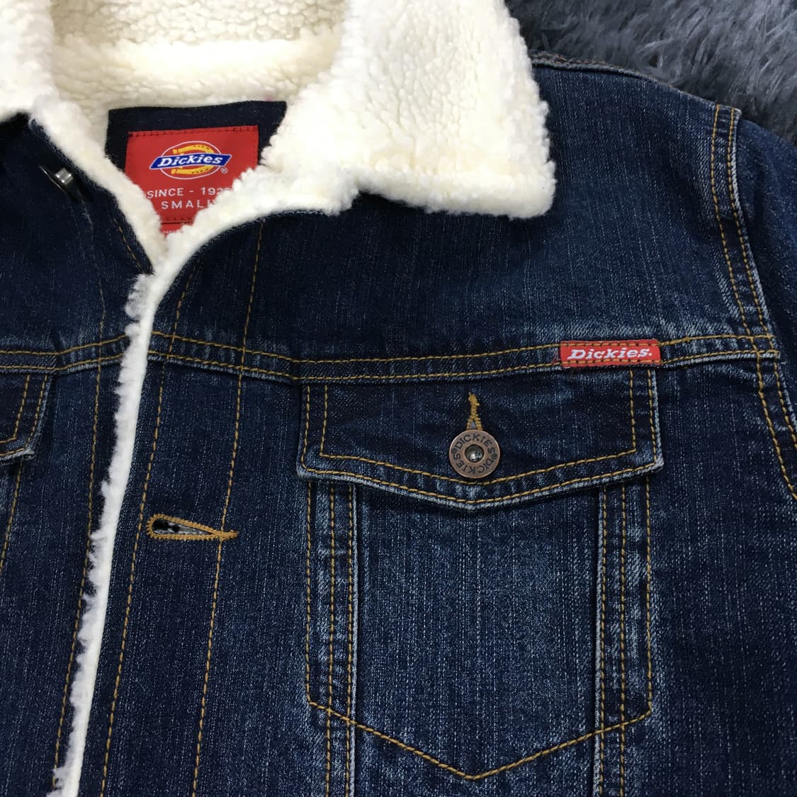 투티/0295 디키즈 쉐르파 데님 퍼 자켓 청 자켓 유니섹스 상품이미지3