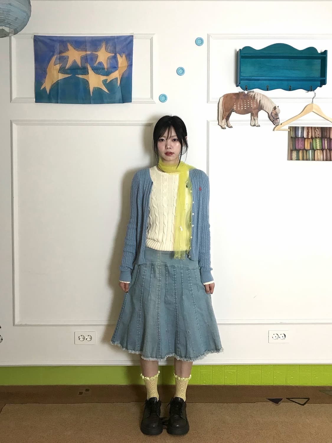 하늘색과 노란색에 산-뜻함에 스며들어 보아요:)🐥🩵 상품이미지2