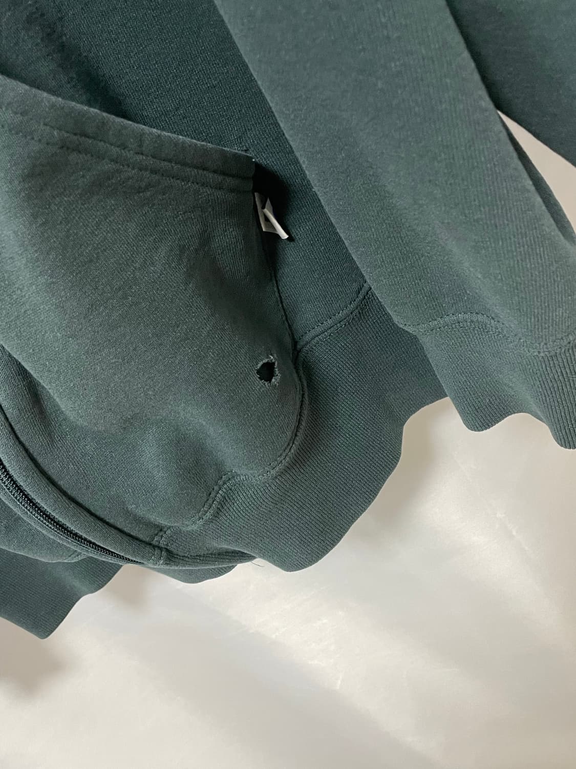 [D.O Vtg] 90s 러셀 50/50 후드 집업 다크 그린(XXL) 상품이미지3