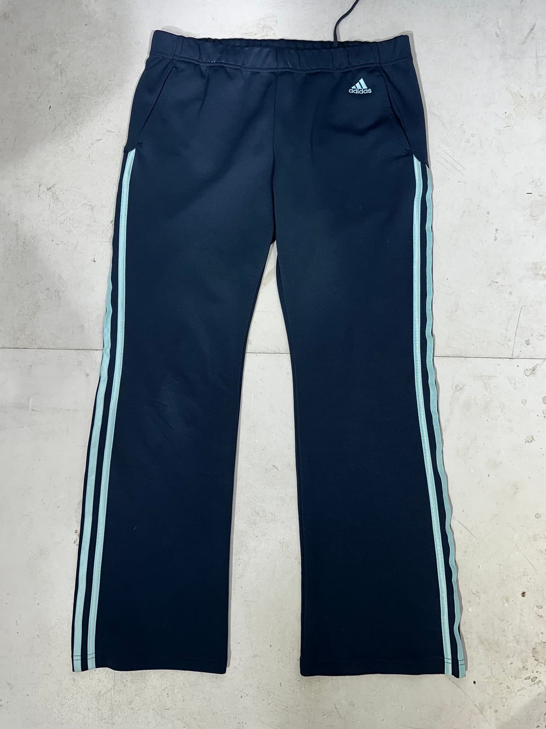 아디다스 네이비 소라 삼선 세미 부츠컷 트레이닝 팬츠 추리닝 바지 L 상품이미지4
