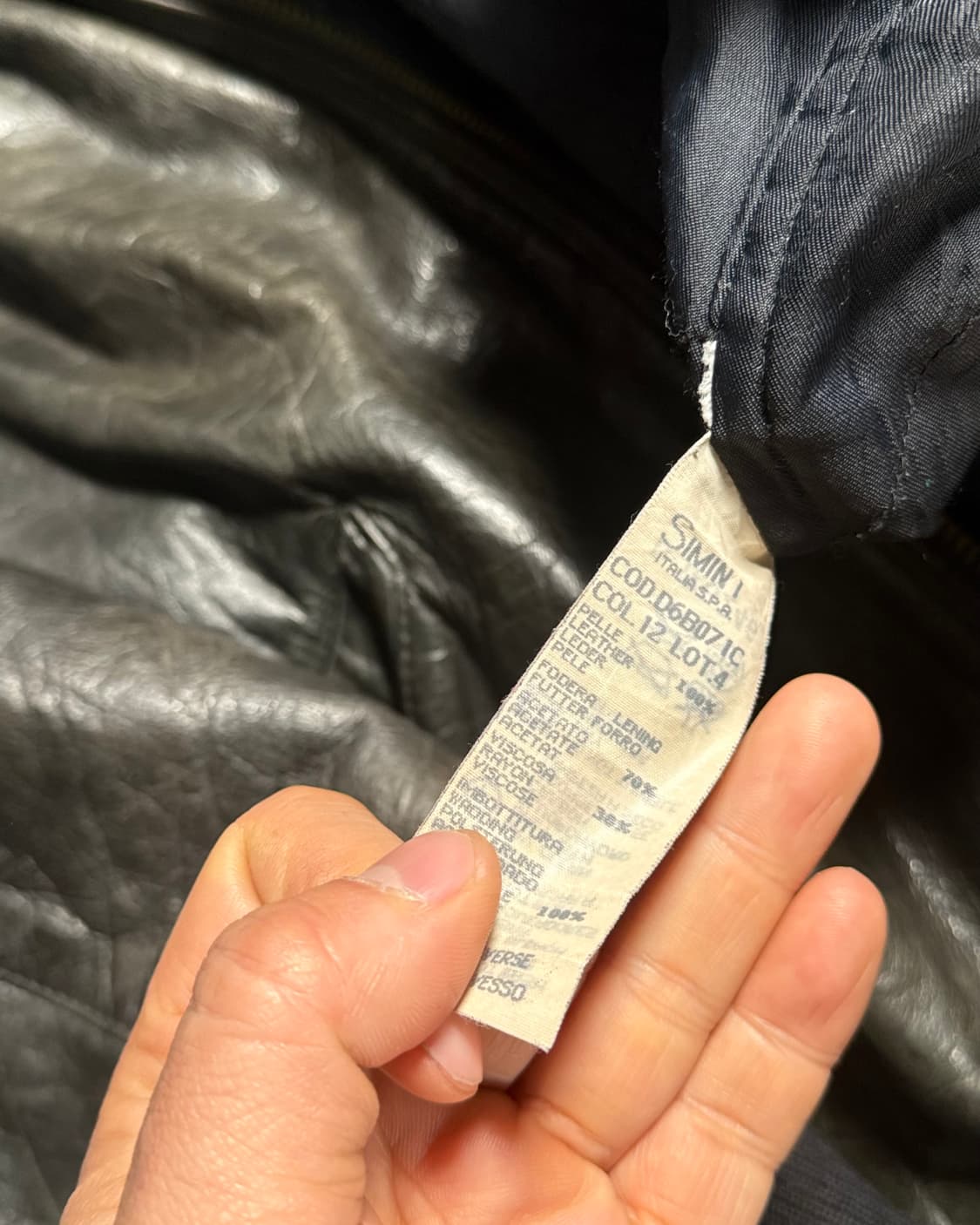 90‘s 알마니 진스 레더 봄버 자켓 40 상품이미지6