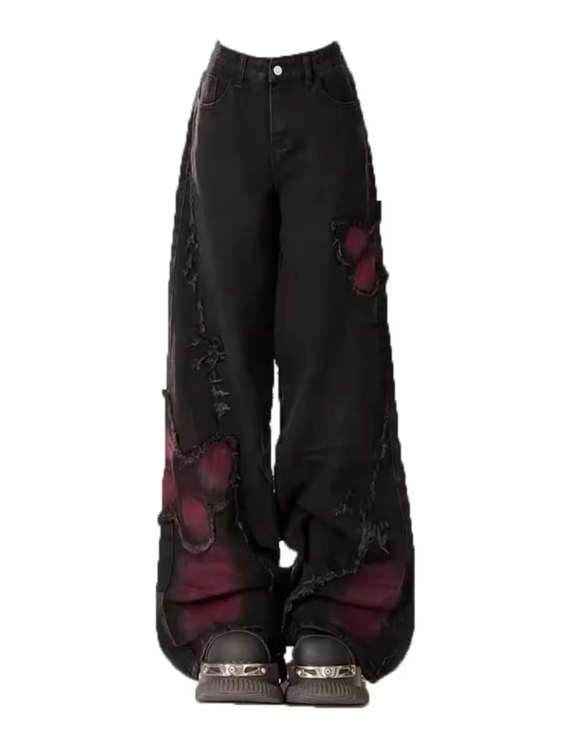 하라주쿠 그런지 데님 팬츠 지뢰계 락시크 고스 펑크 갸루 상품이미지1