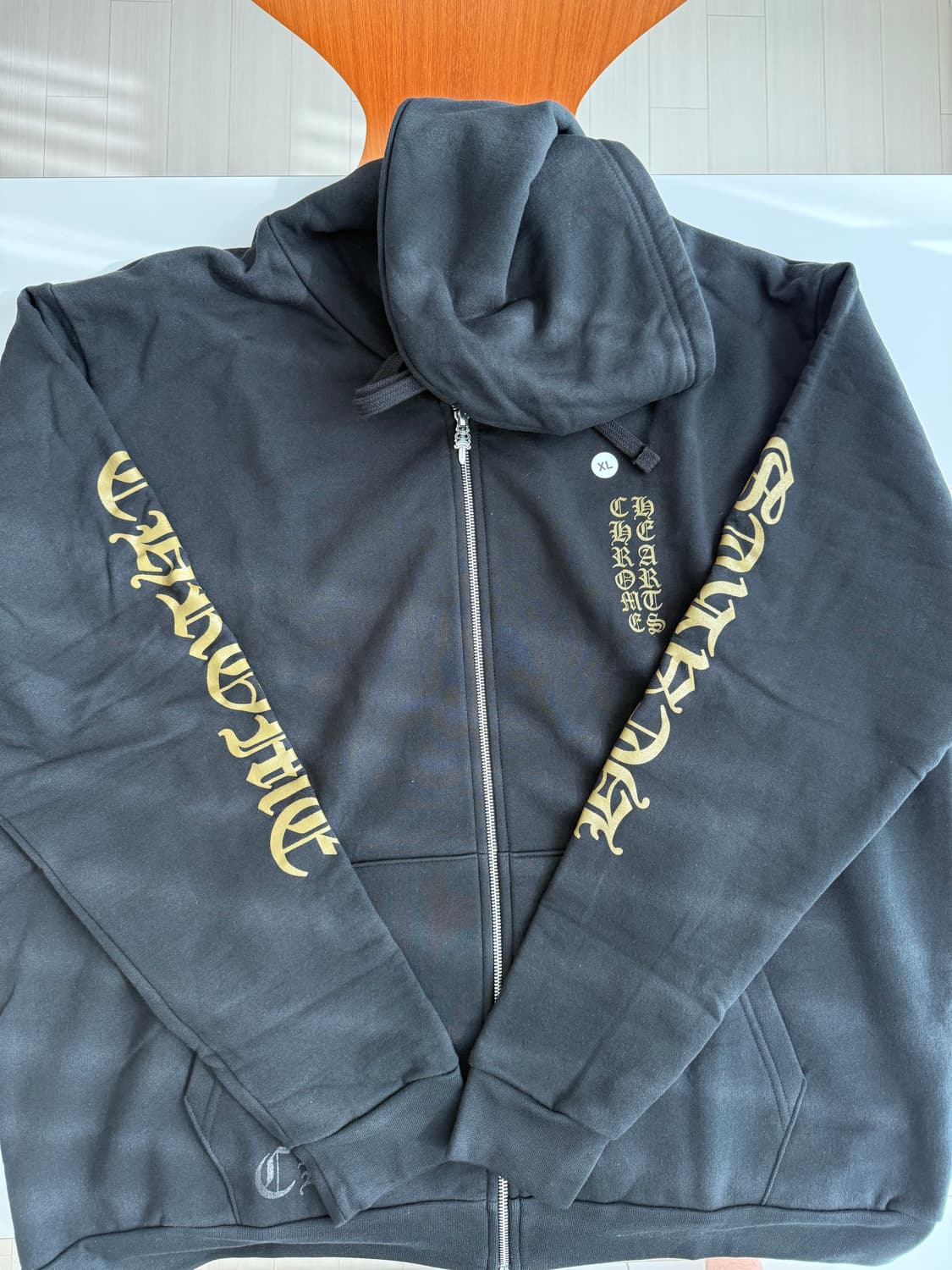 크롬하츠 버티컬로고 후드집업 아미그린 XL 상품이미지1