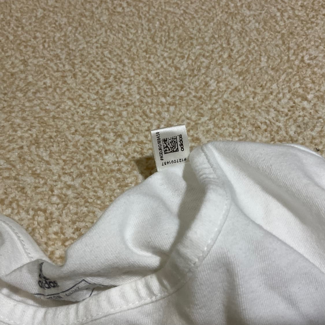 아디다스 딱붙 반팔 티셔츠 도트 호피 달마시안 패턴 빅 로고 슬림핏 상품이미지5