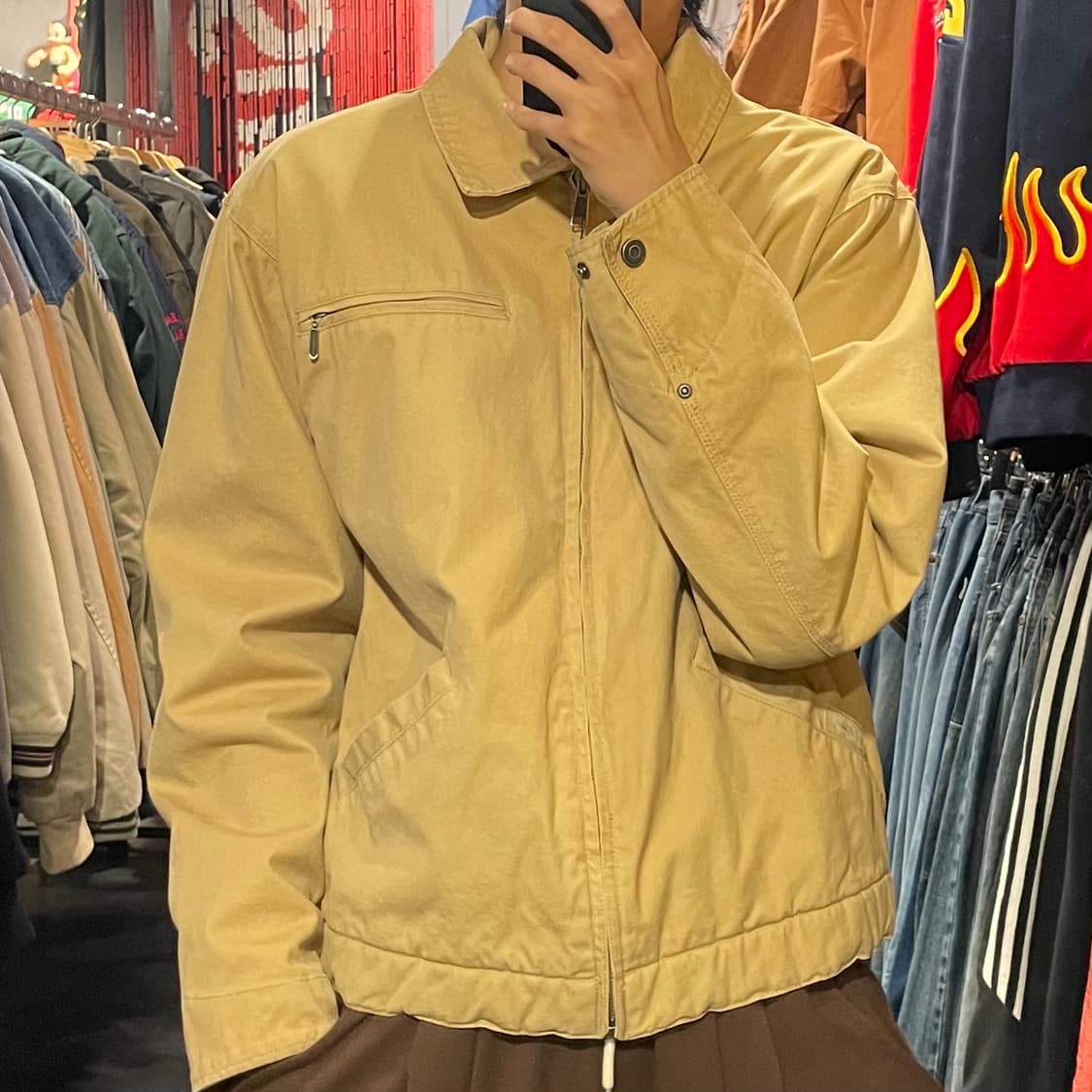 [IM] Vtg 베이지 카라 워크자켓 상품이미지1