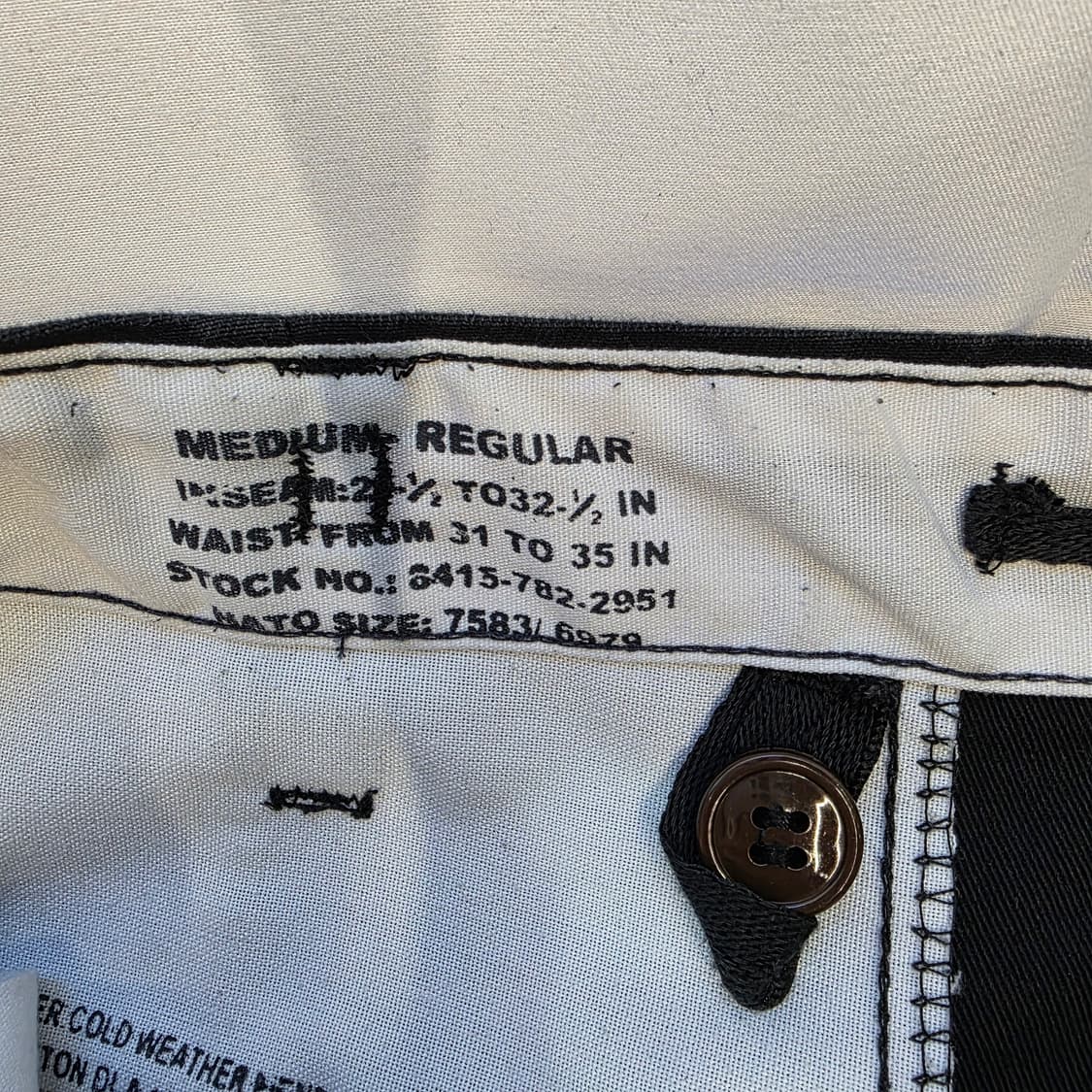 [M]미군 M65 필드 팬츠 블랙 미디움 레귤러 상품이미지4