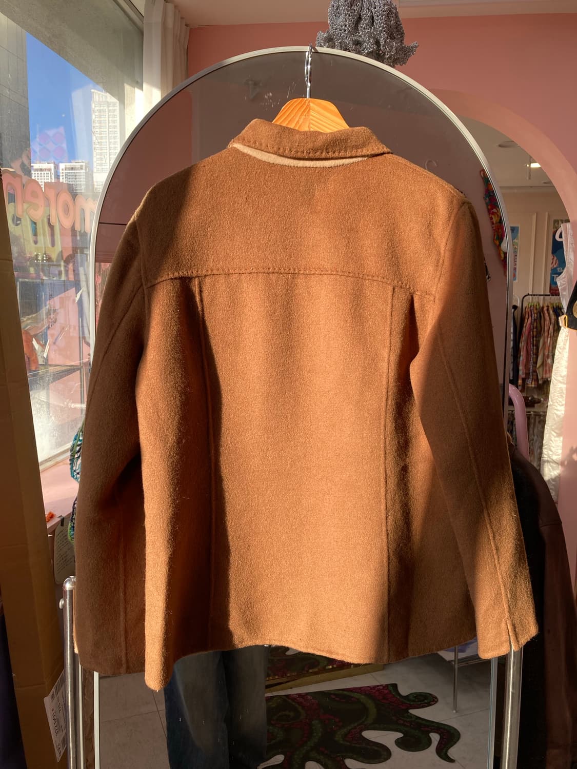 울 100% 모카 하프자켓 상품이미지5