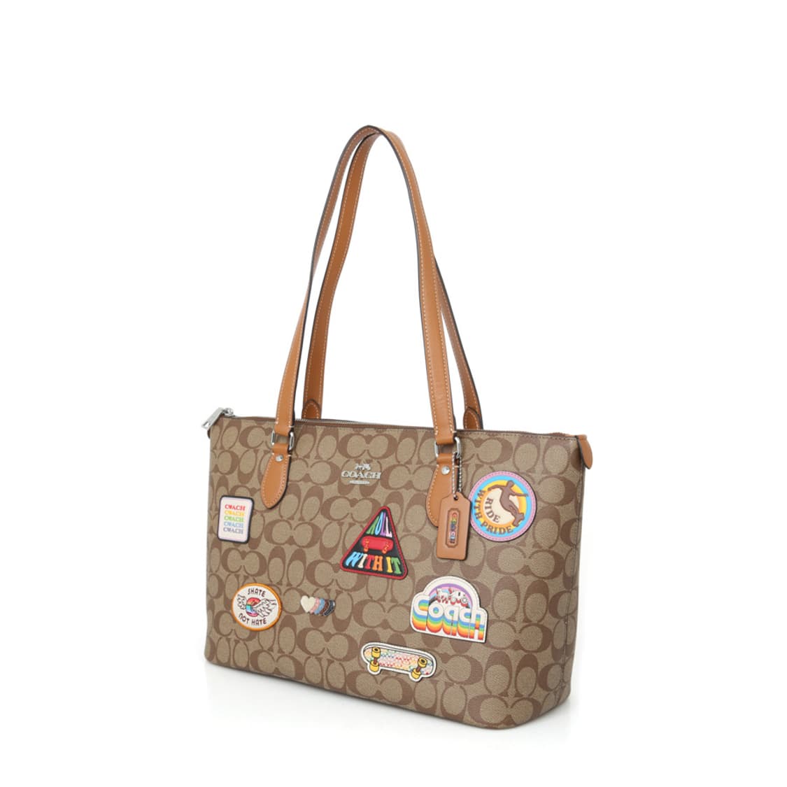 코치 시그니쳐 패치 캔버스 숄더백 갤러리 토트 CJ603 상품이미지2