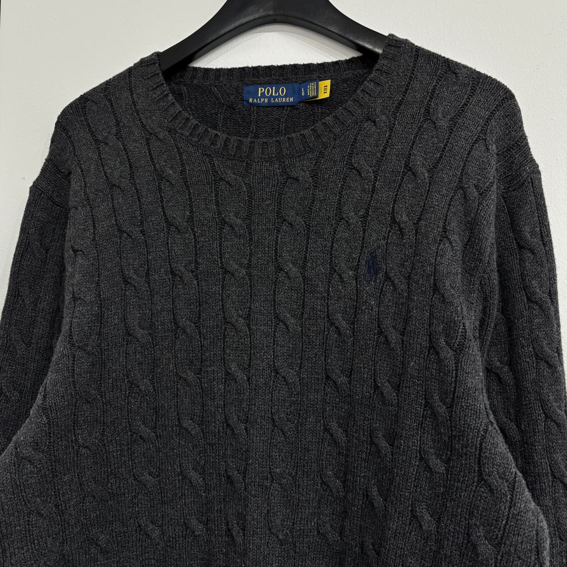 폴로 꽈배기 패턴 코튼니트 상품이미지1