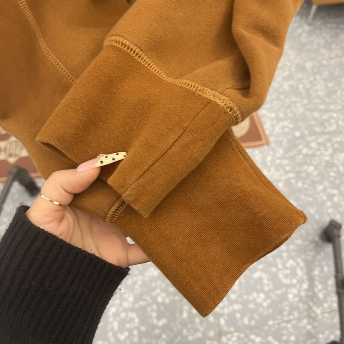 앤더슨벨 빈티지 레트로 캐주얼 빅로고 기모 맨투맨 L C09692 상품이미지7