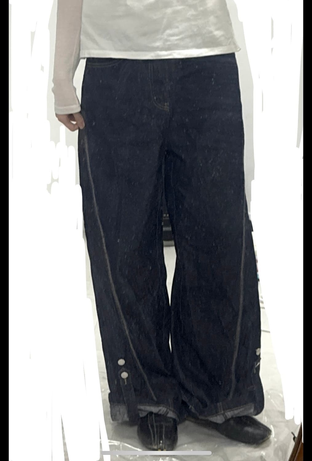 빈티지 버튼 라인 데님 상품이미지2