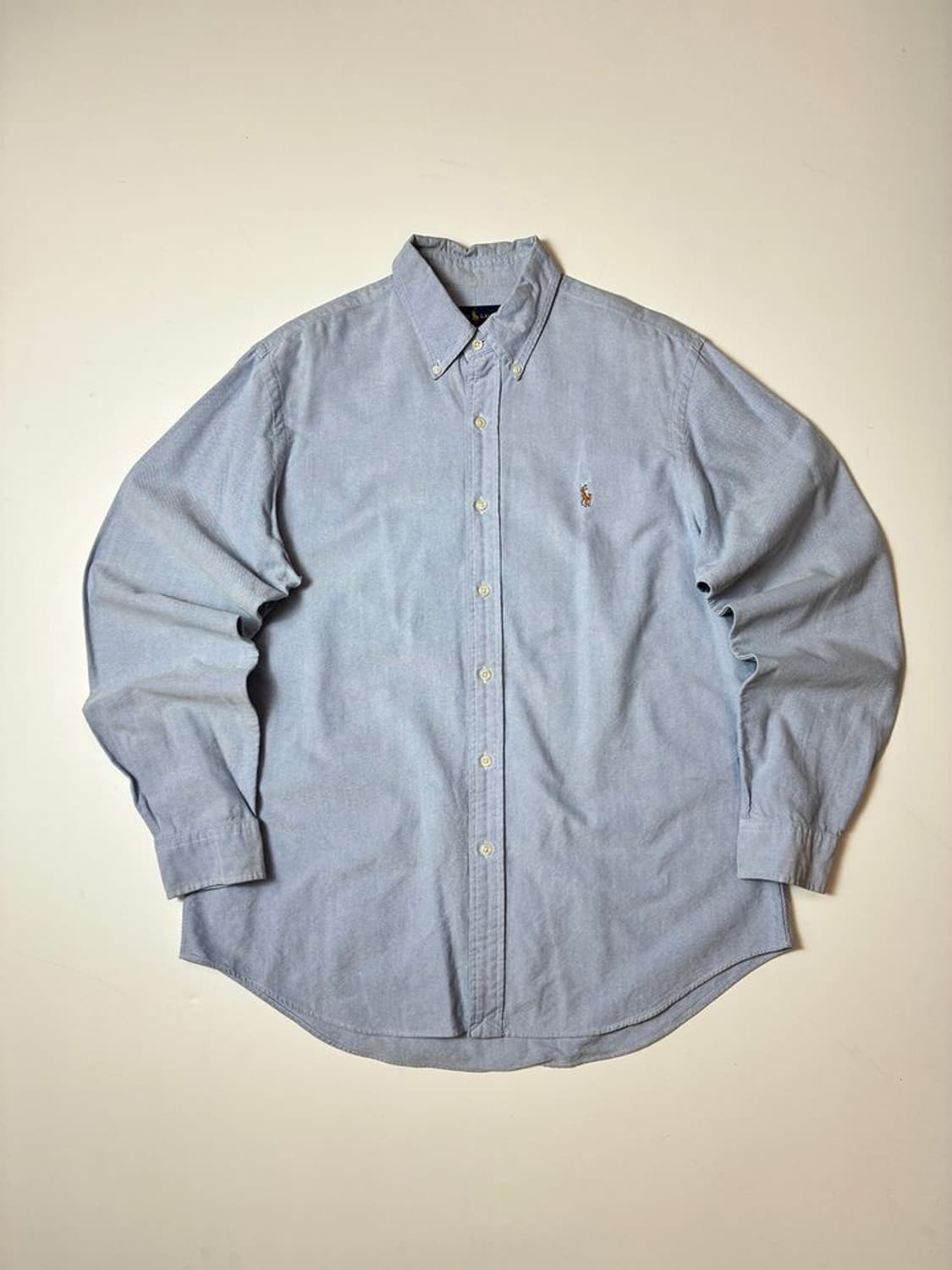 폴로 랄프로렌 스카이블루 옥스포드 솔리드 로고 셔츠 PN8807 상품이미지1