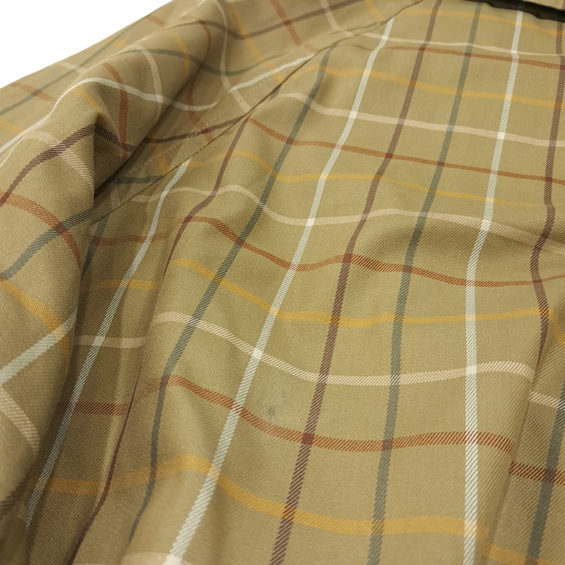 CL868 L 버버리 90s 영국판 올리브타탄체크 하프코트 자켓 상품이미지7