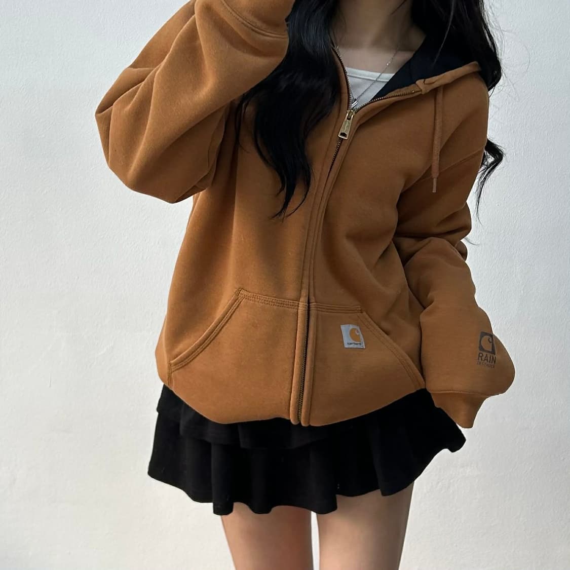 칼하트 멕시코 레인디펜더 써멀 후드집업 희귀져지(S) 상품이미지1