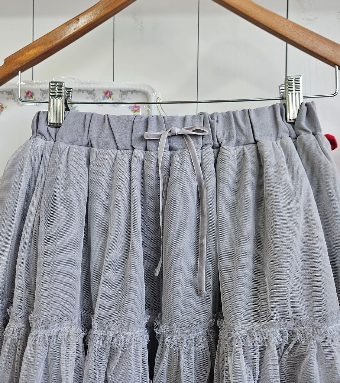 (Axes Femme) 레이스 튤 레이어드 스커트 상품이미지3