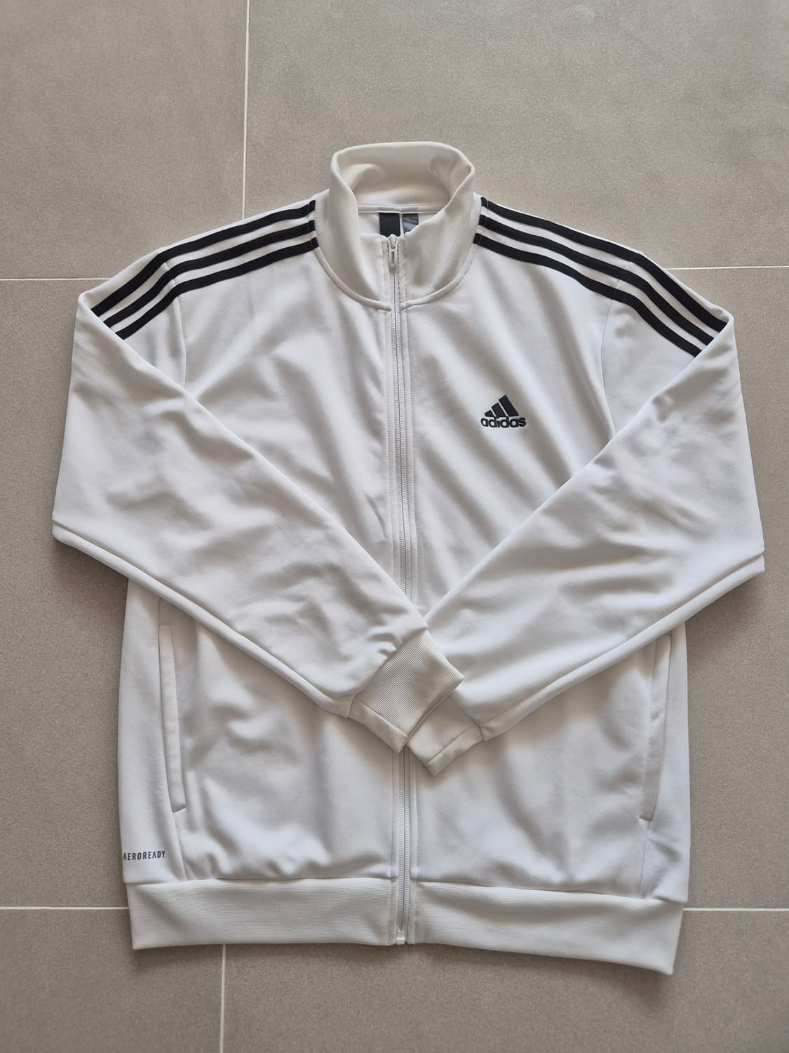 아디다스 3S 레귤러 핏 더블 니트 트랙 탑 화이트 - KR 사이즈 상품이미지1