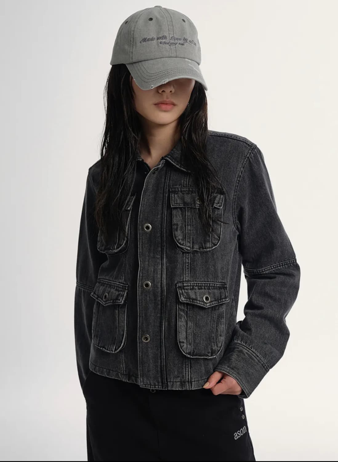 애즈온 tan denim jacket 탄 데님 자켓  상품이미지1
