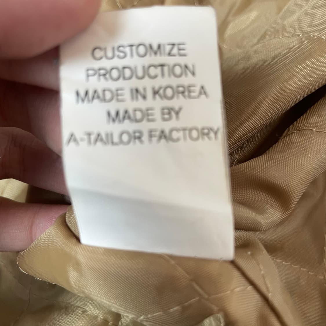 A' TAILOR 울 혼방 카키 더플 코트 M 상품이미지6