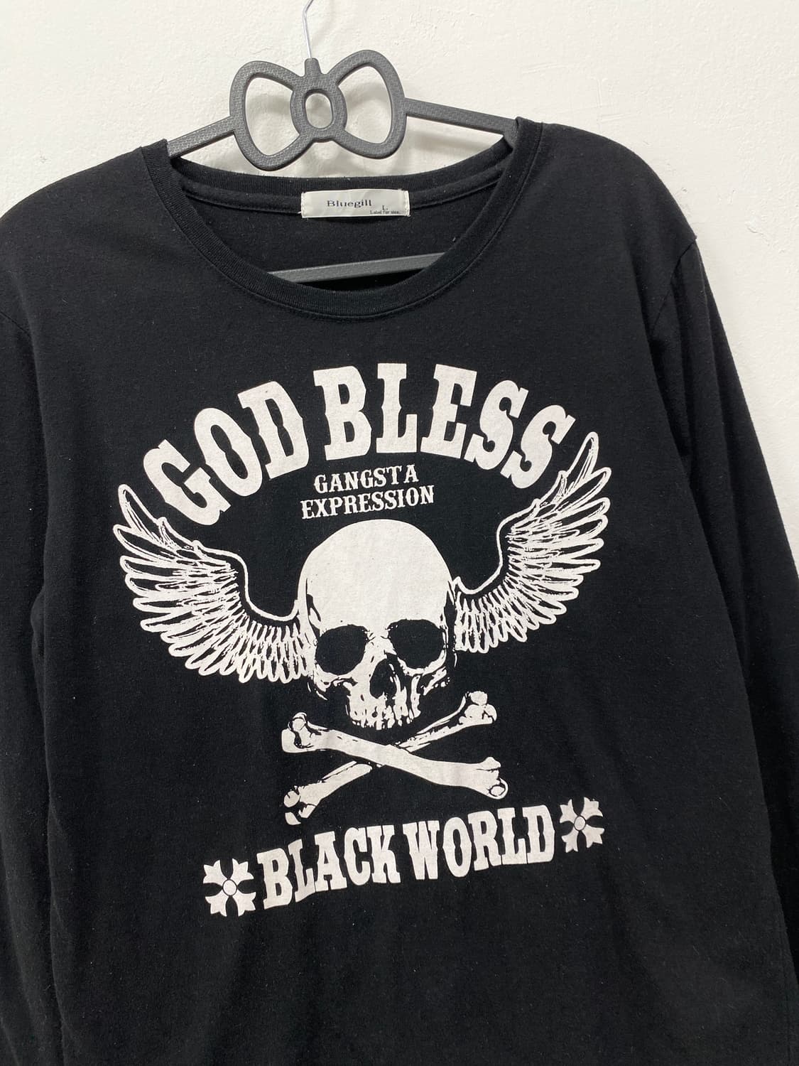 [BLUEGILL] 펑크 스컬 날개 레터링 롱슬리브 상품이미지8