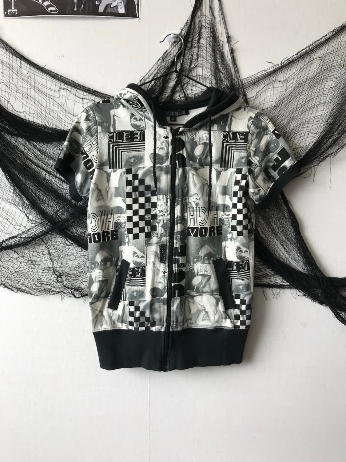 00s pattern cotton hoddie halfsleeve  상품이미지2