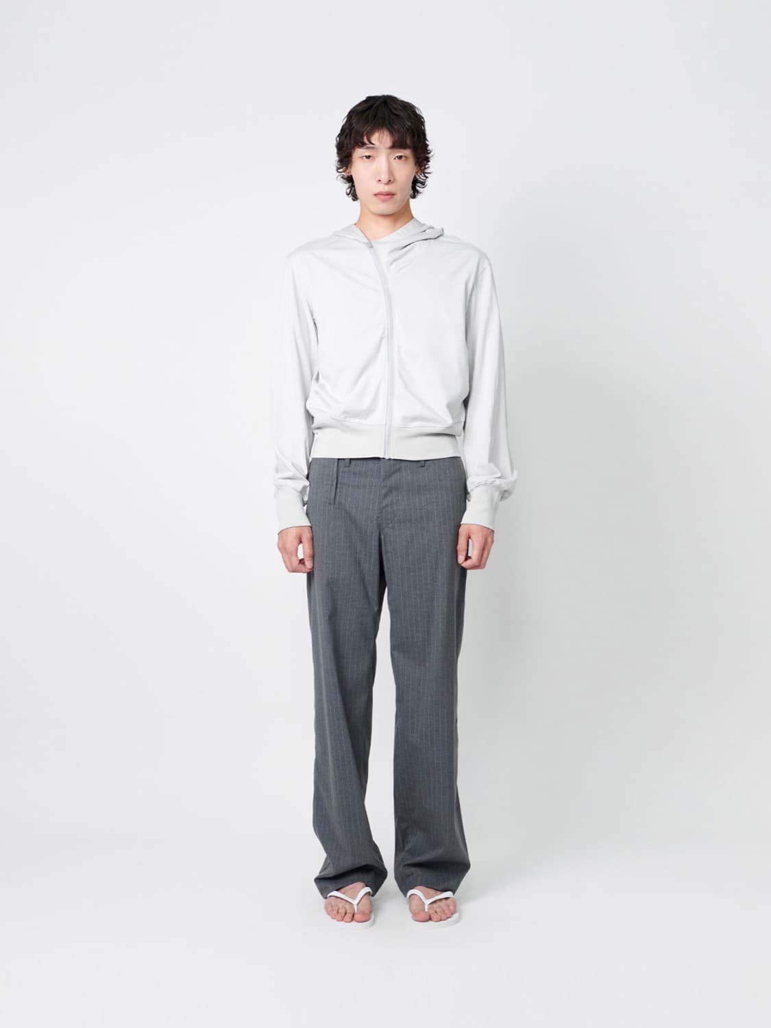 누마레 BELTED POCKET TROUSER GREY 상품이미지4