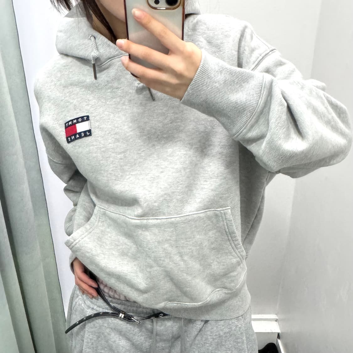 타미진스 그레이 후드티 상품이미지1